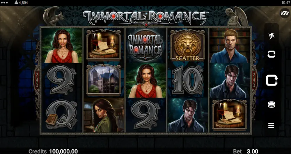 Immortal Romance Microgaming (Games Global now) Games Screenshot